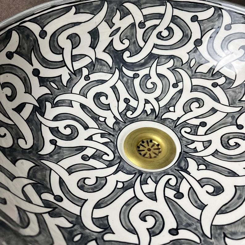 Handmade Moroccan Ceramic Sink #216