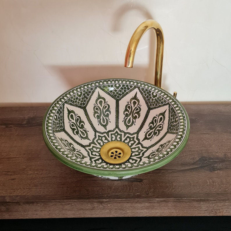 Handmade Moroccan Ceramic Sink #229