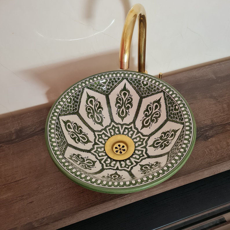 Handmade Moroccan Ceramic Sink #229