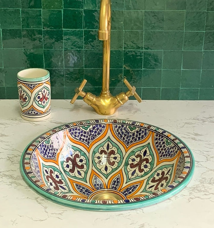 Handmade Moroccan Ceramic Sink #277