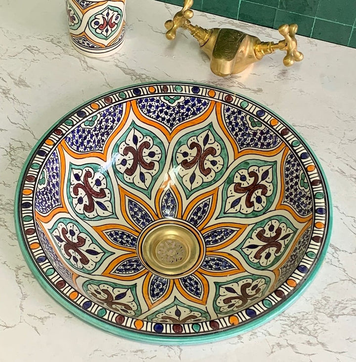 Handmade Moroccan Ceramic Sink #277