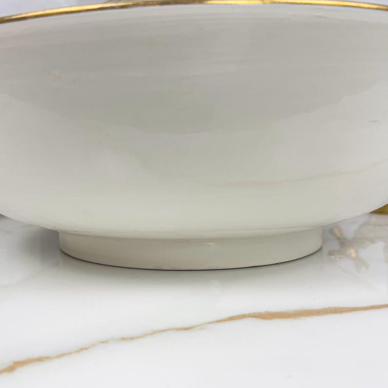 Handmade Moroccan Ceramic Sink Golden Rim 14k Carats #252