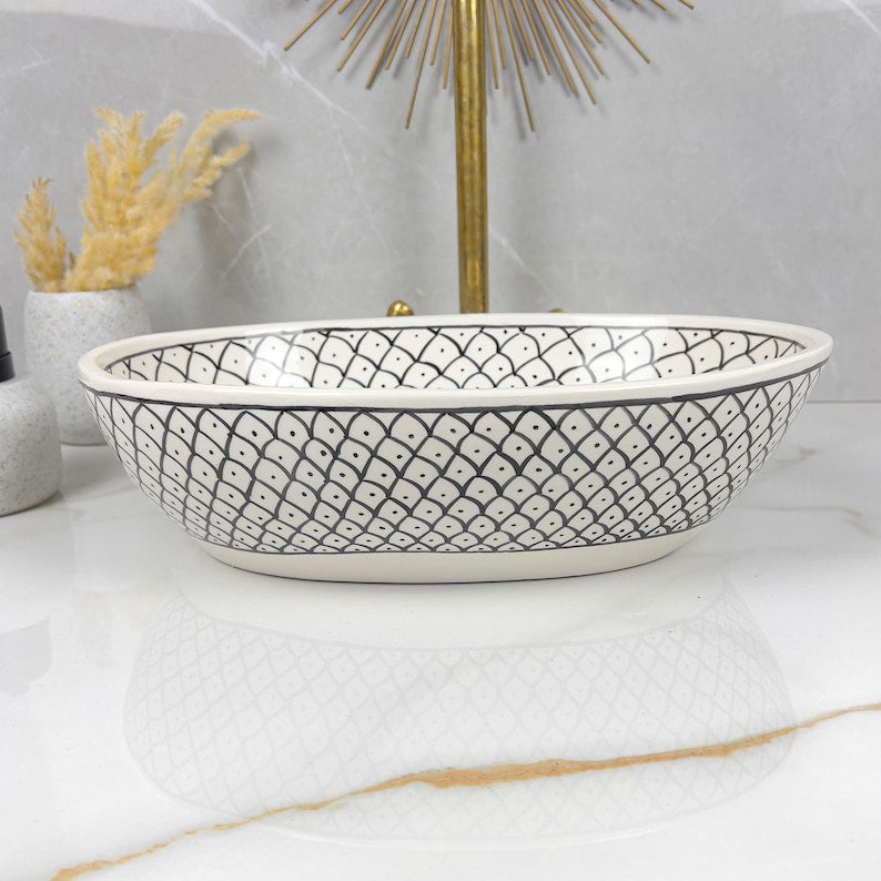 Handcrafted Oval Ceramic Sink #5