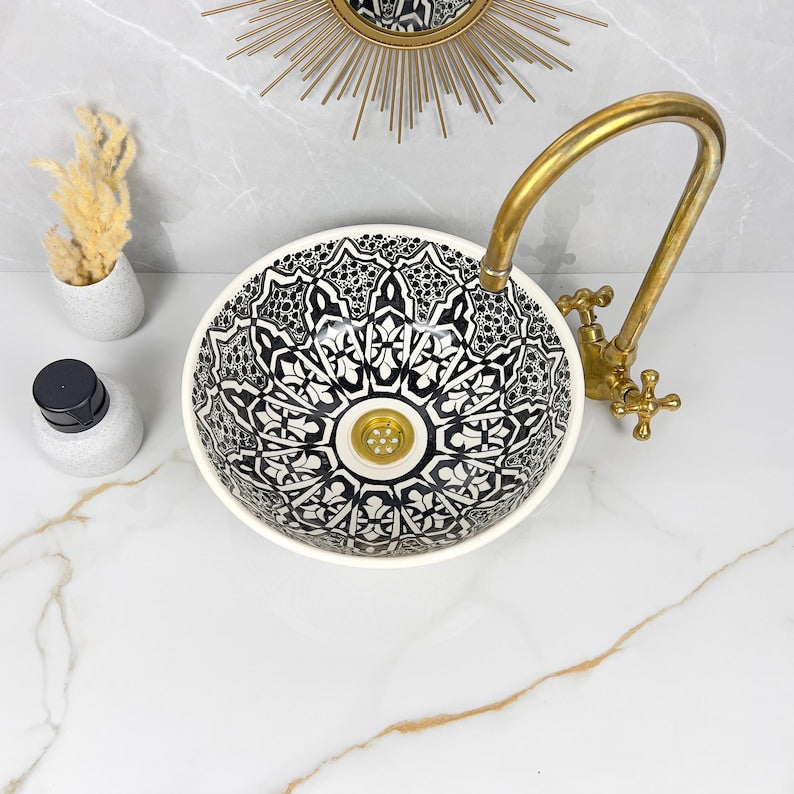  Handmade Moroccan Ceramic Sink #56