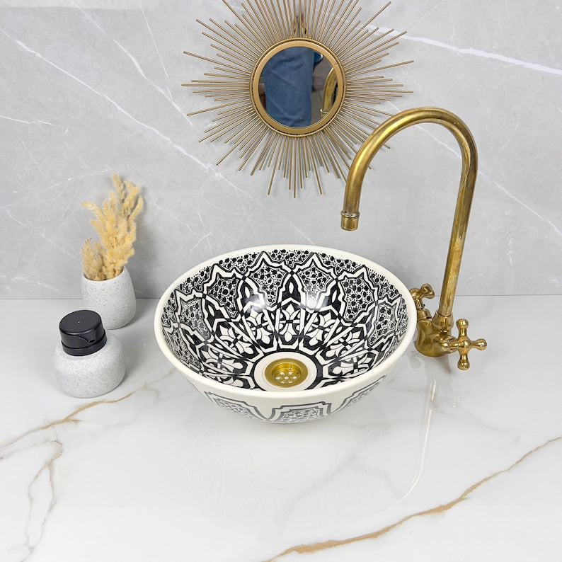  Handmade Moroccan Ceramic Sink #56