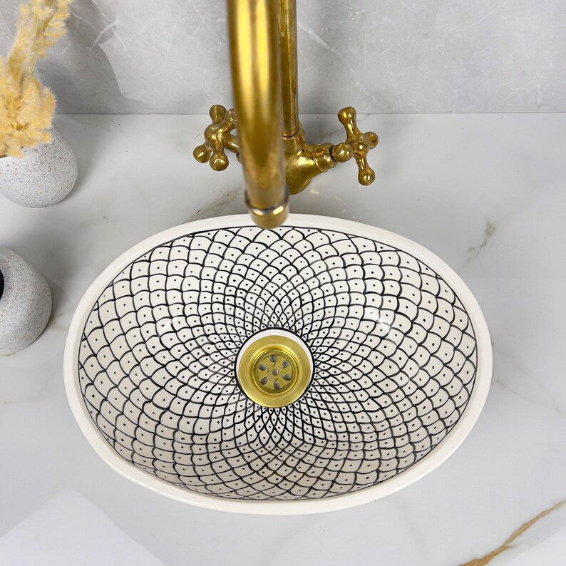 Handcrafted Oval Ceramic Sink #5