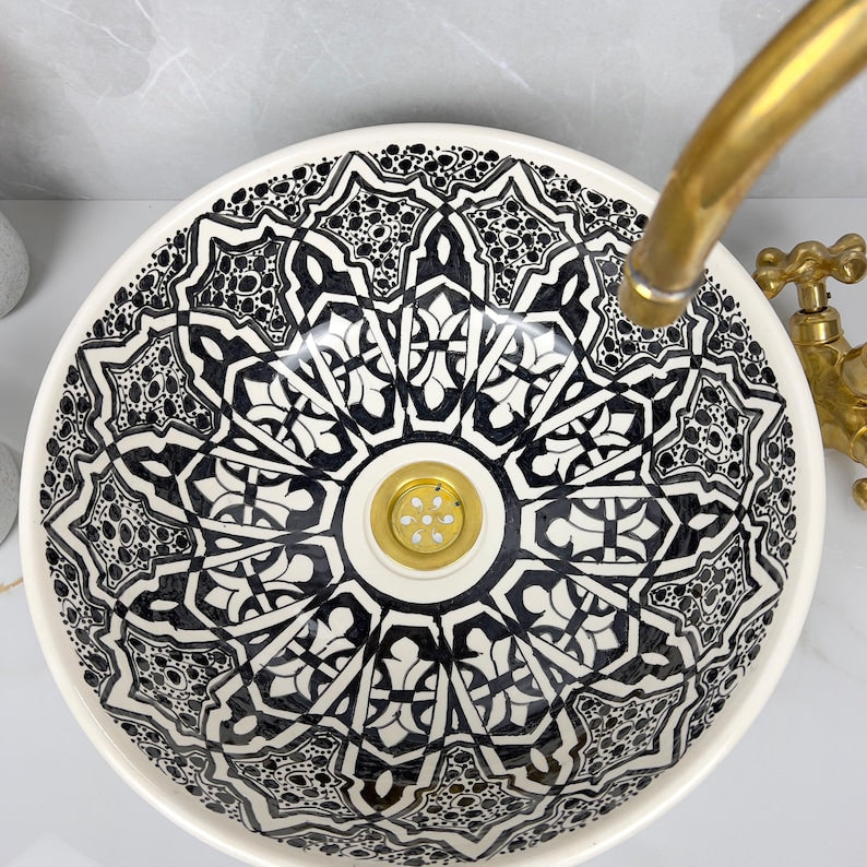  Handmade Moroccan Ceramic Sink #56