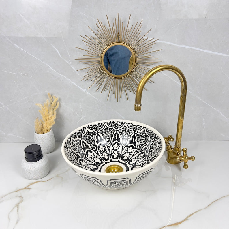  Handmade Moroccan Ceramic Sink #56