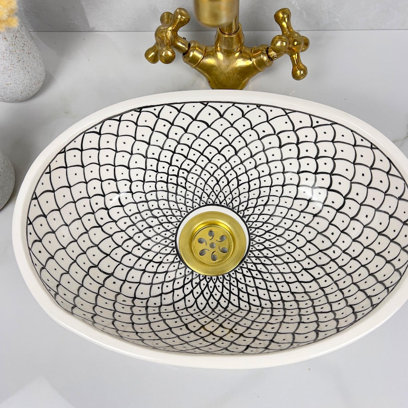 Handcrafted Oval Ceramic Sink #5