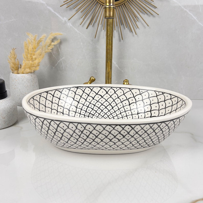 Handcrafted Oval Ceramic Sink #5