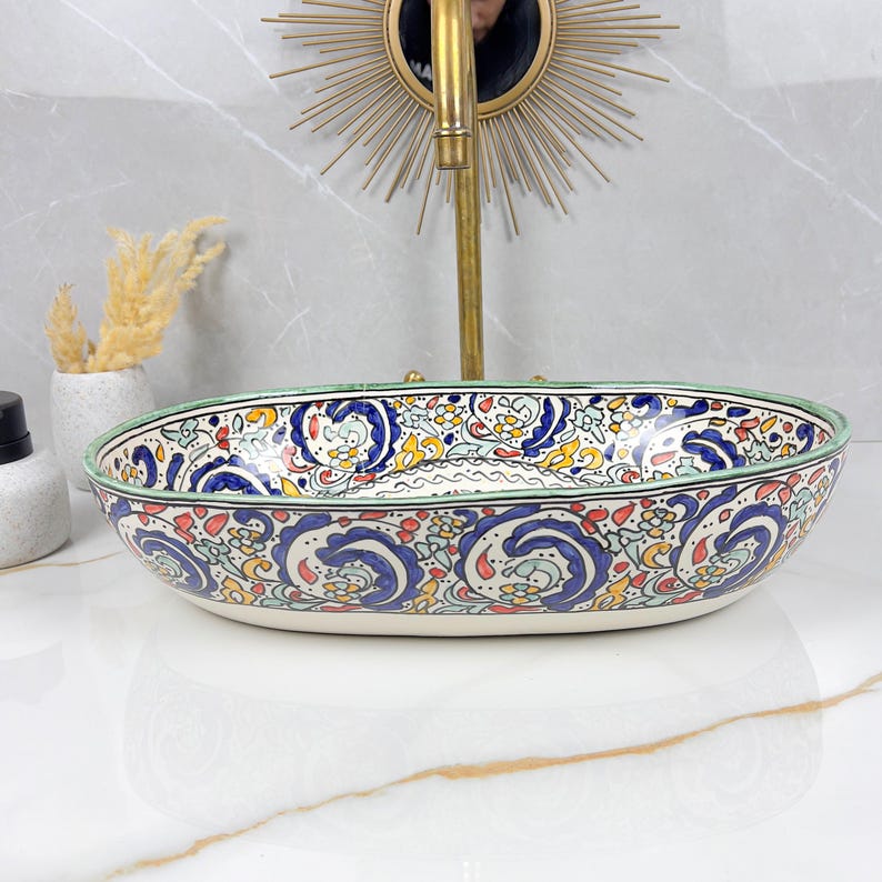 Handcrafted Oval Ceramic Sink #5