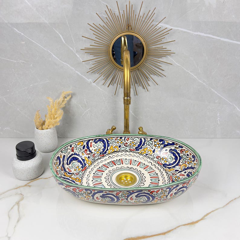 Handcrafted Oval Ceramic Sink #5