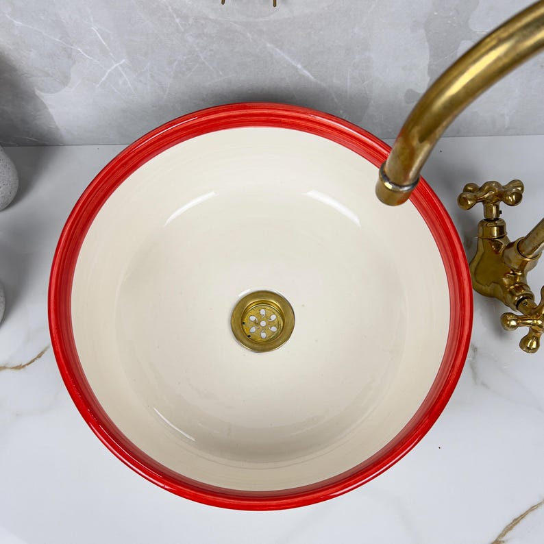  Handmade Moroccan Ceramic Sink #56