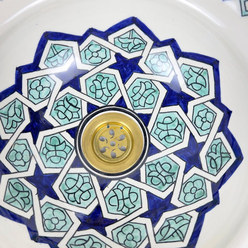  Handmade Moroccan Ceramic Sink #56