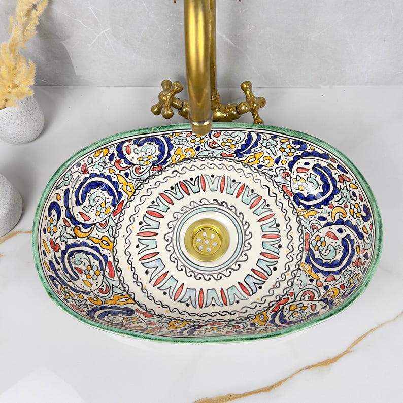 Handcrafted Oval Ceramic Sink #5