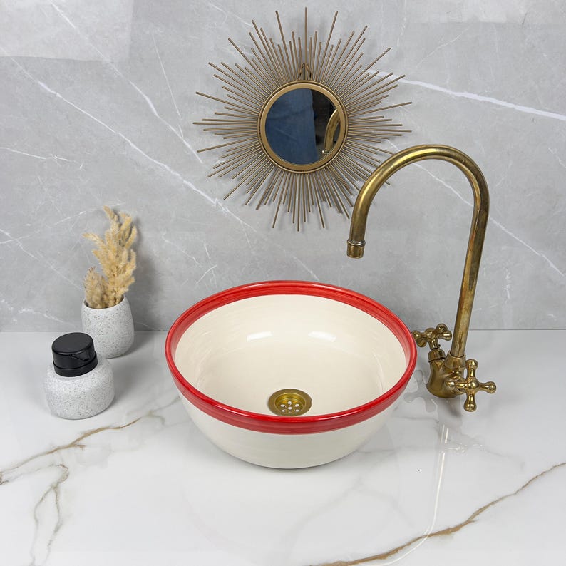  Handmade Moroccan Ceramic Sink #56