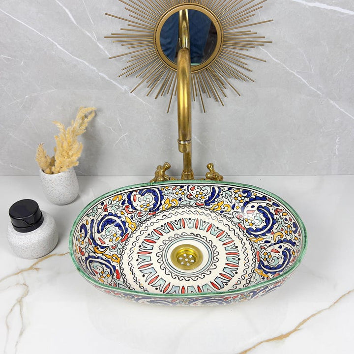 Handcrafted Oval Ceramic Sink #5