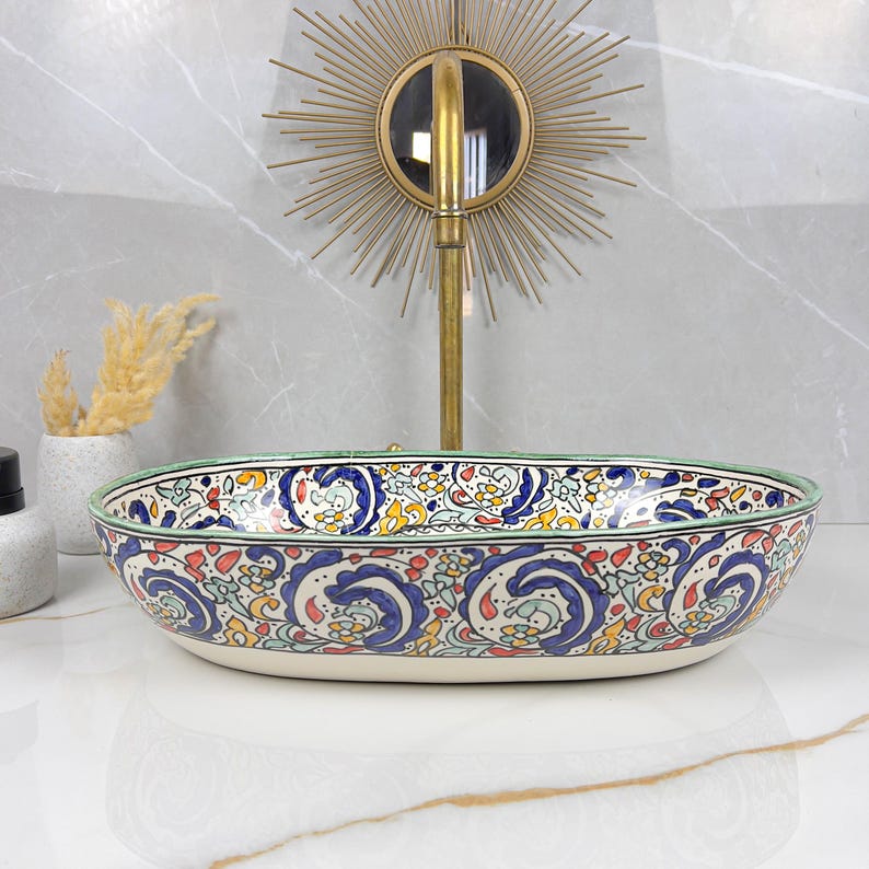 Handcrafted Oval Ceramic Sink #5