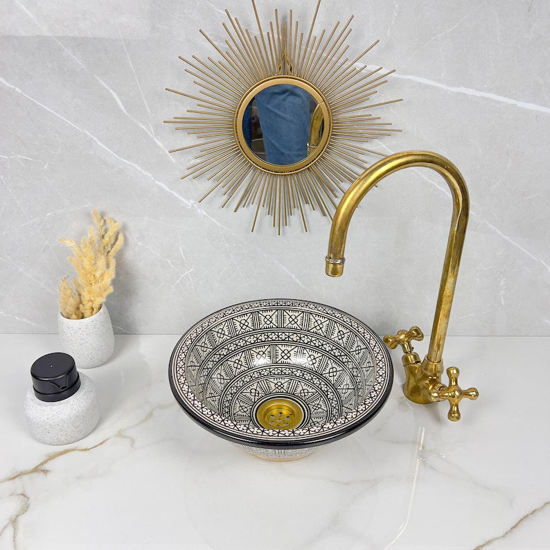  Handmade Moroccan Ceramic Sink #56