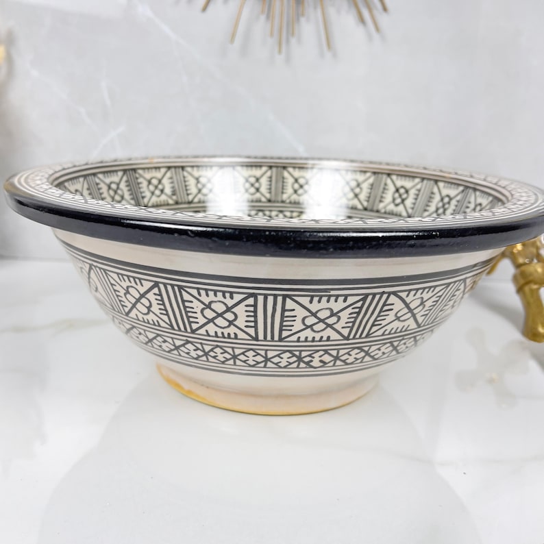  Handmade Moroccan Ceramic Sink #56