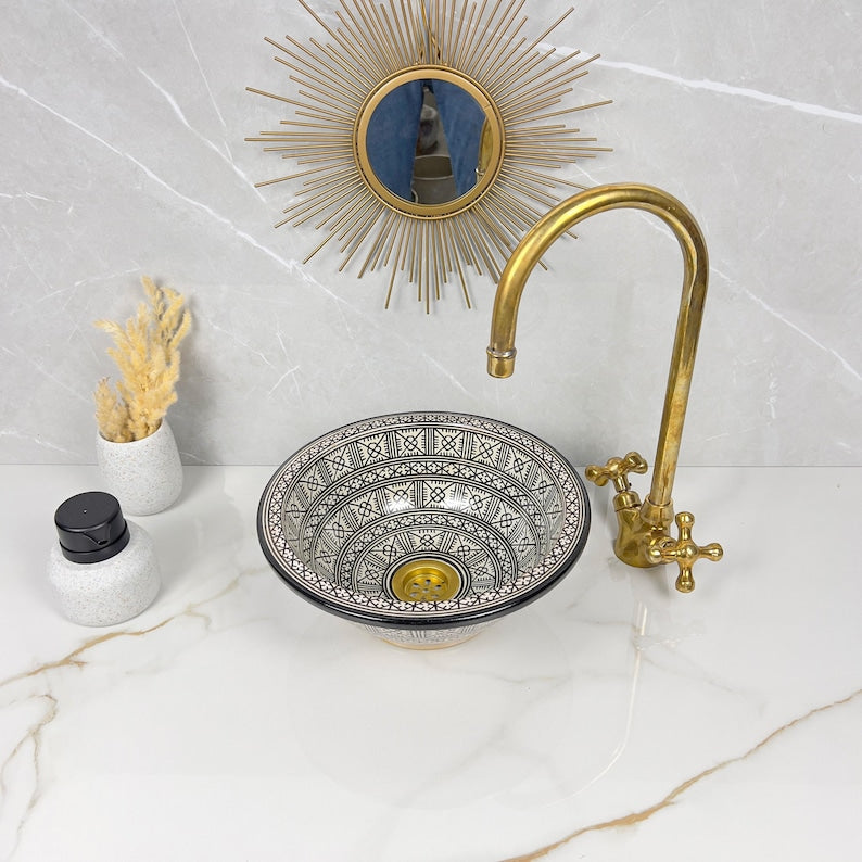  Handmade Moroccan Ceramic Sink #56