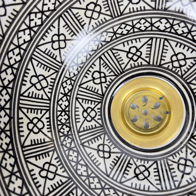  Handmade Moroccan Ceramic Sink #56