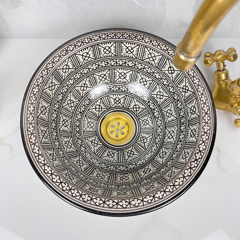  Handmade Moroccan Ceramic Sink #56
