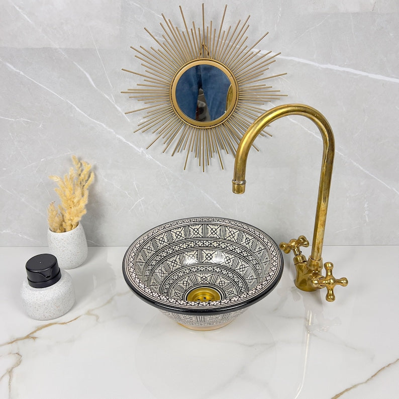  Handmade Moroccan Ceramic Sink #56