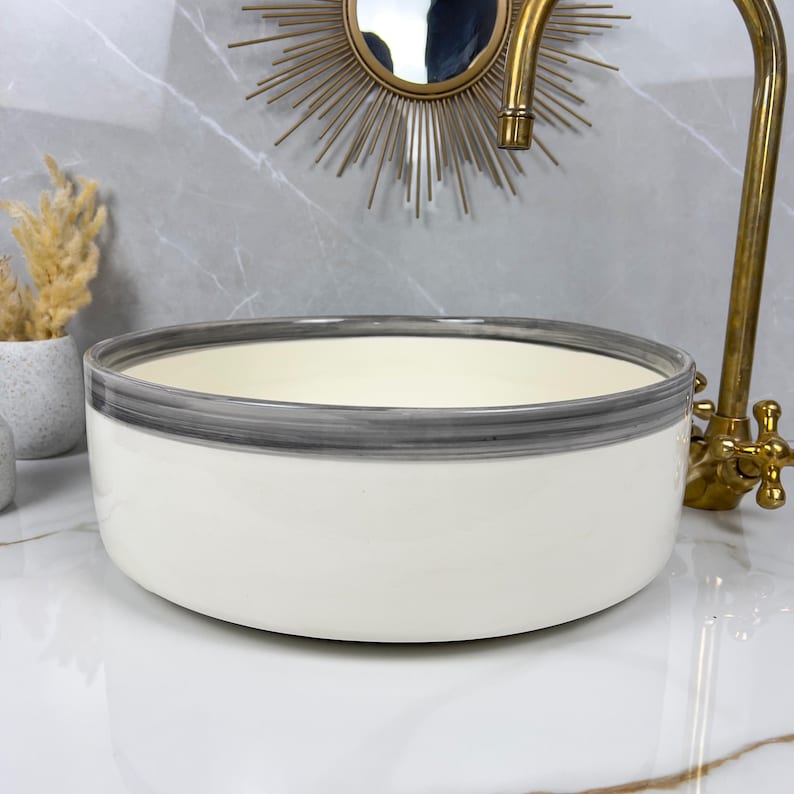  Handmade Moroccan Ceramic Sink #56