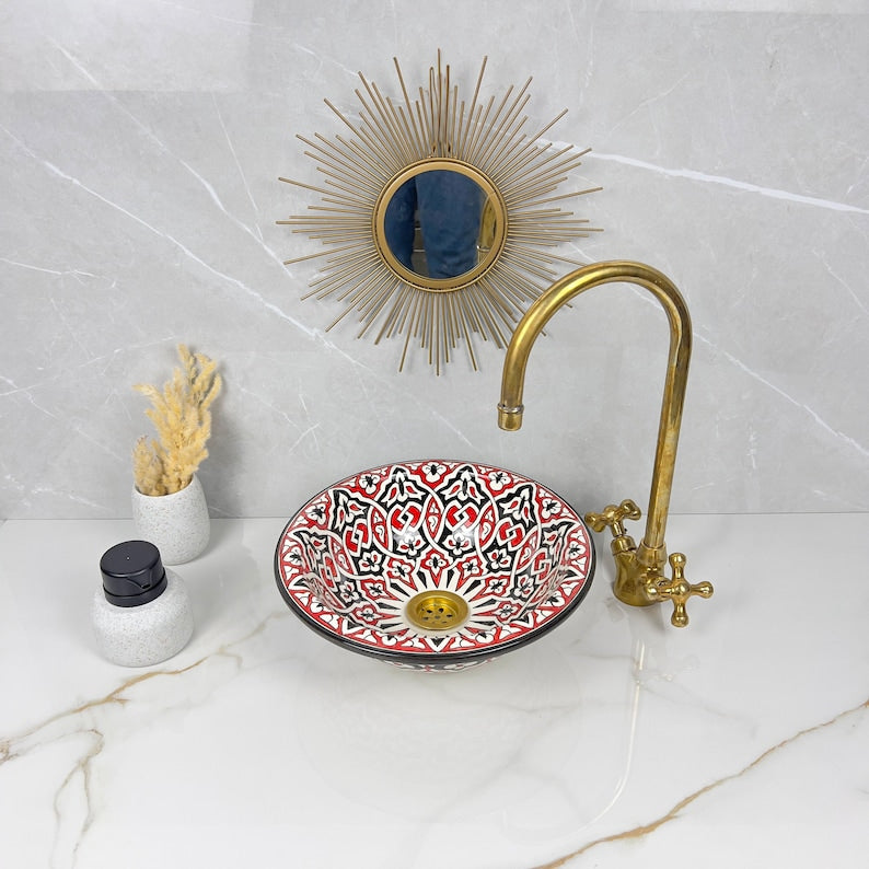  Handmade Moroccan Ceramic Sink #56