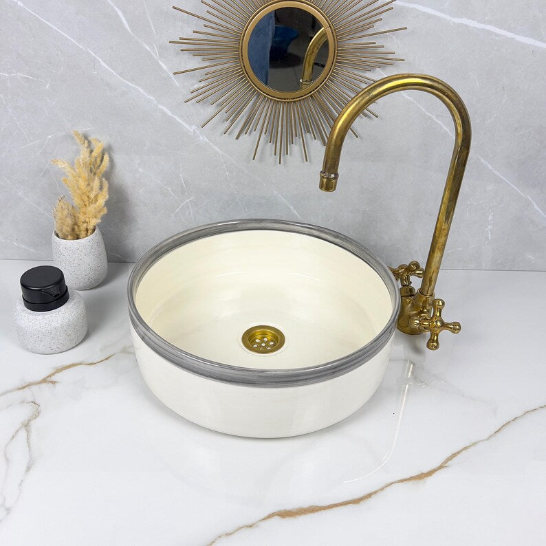  Handmade Moroccan Ceramic Sink #56