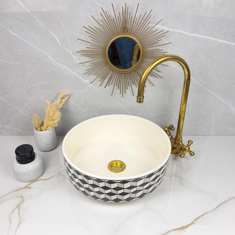  Handmade Moroccan Ceramic Sink #56