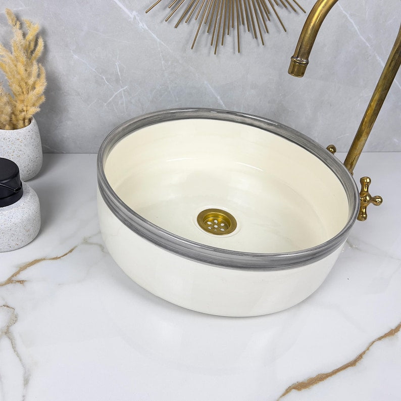  Handmade Moroccan Ceramic Sink #56