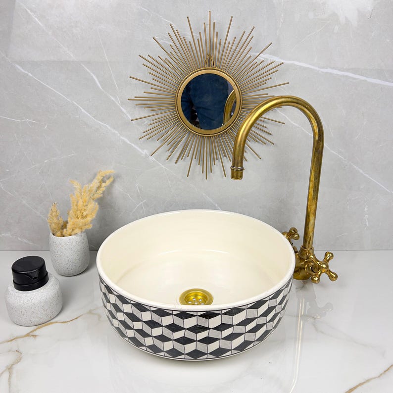  Handmade Moroccan Ceramic Sink #56