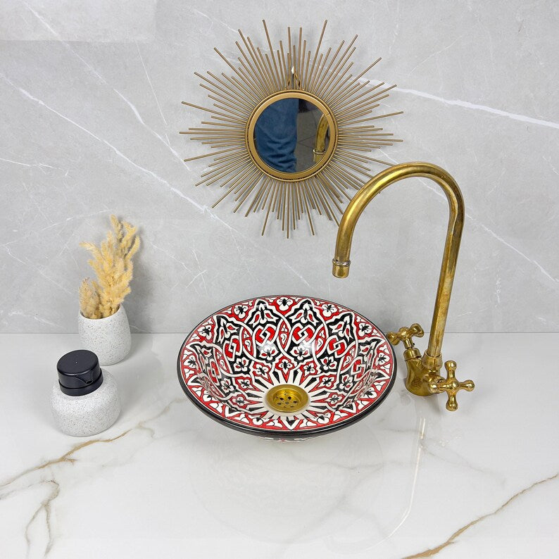  Handmade Moroccan Ceramic Sink #56