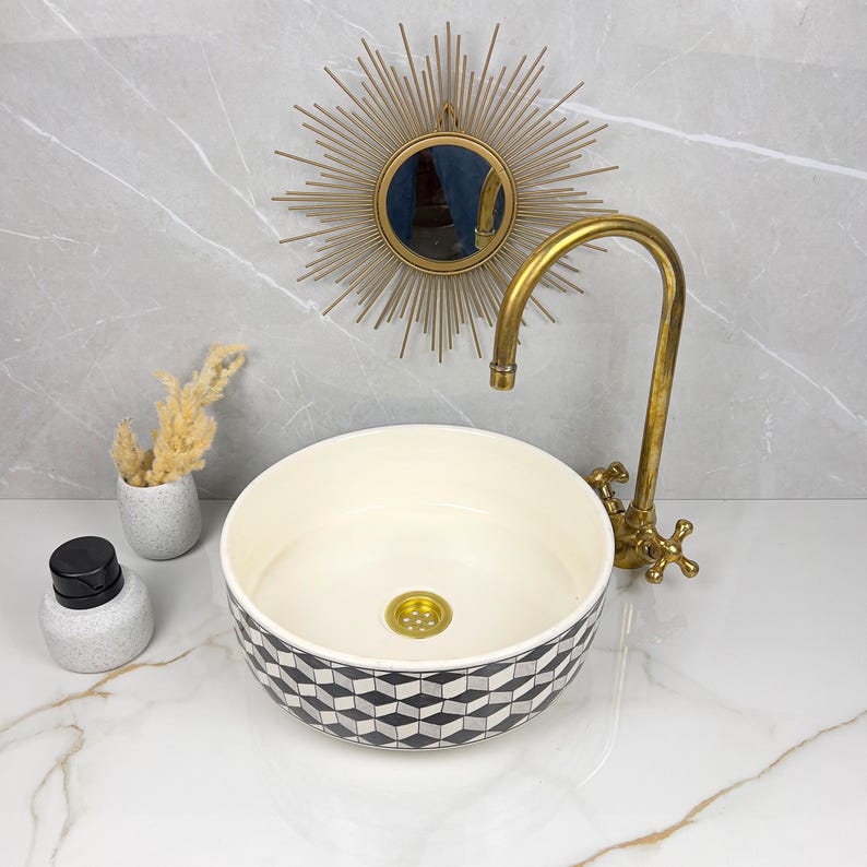  Handmade Moroccan Ceramic Sink #56