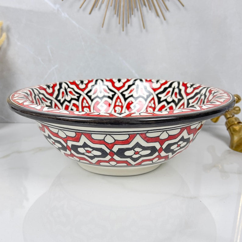  Handmade Moroccan Ceramic Sink #56