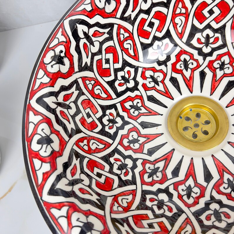  Handmade Moroccan Ceramic Sink #56