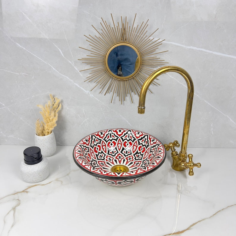  Handmade Moroccan Ceramic Sink #56