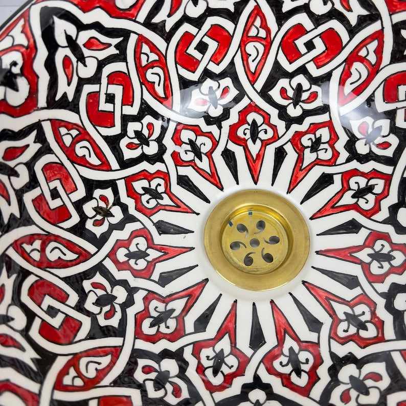  Handmade Moroccan Ceramic Sink #56