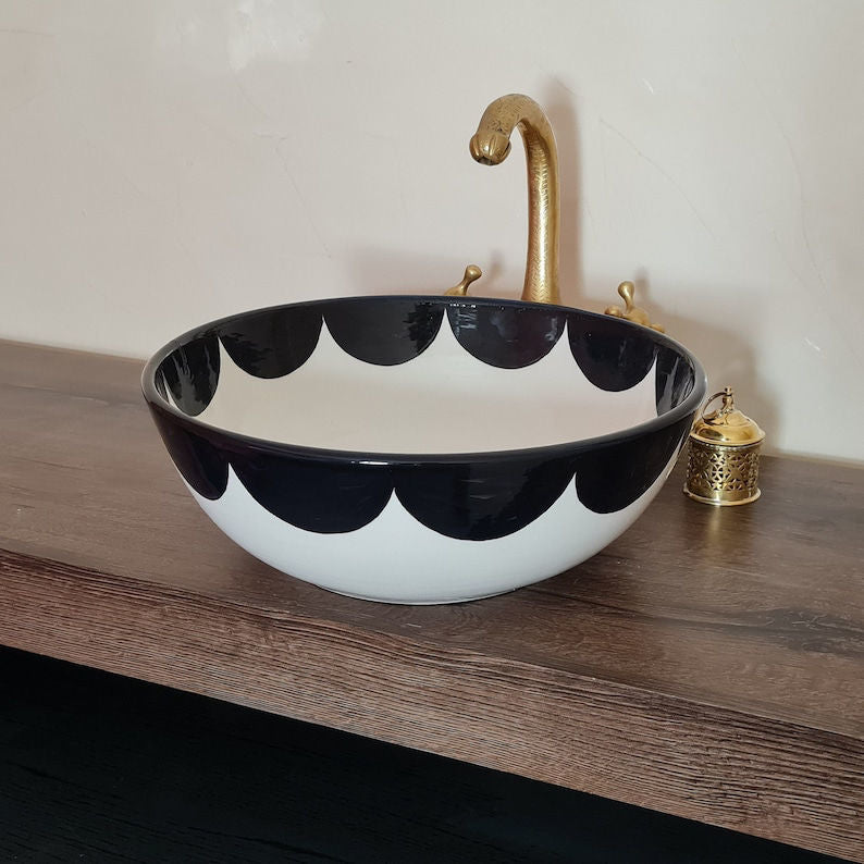 Handmade Moroccan Ceramic Sink #228