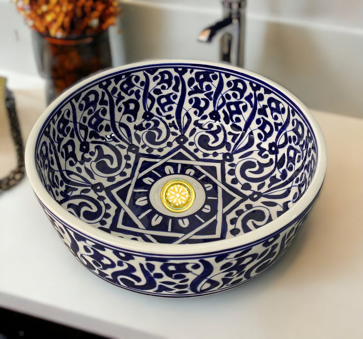 Handmade Moroccan Ceramic Sink #96