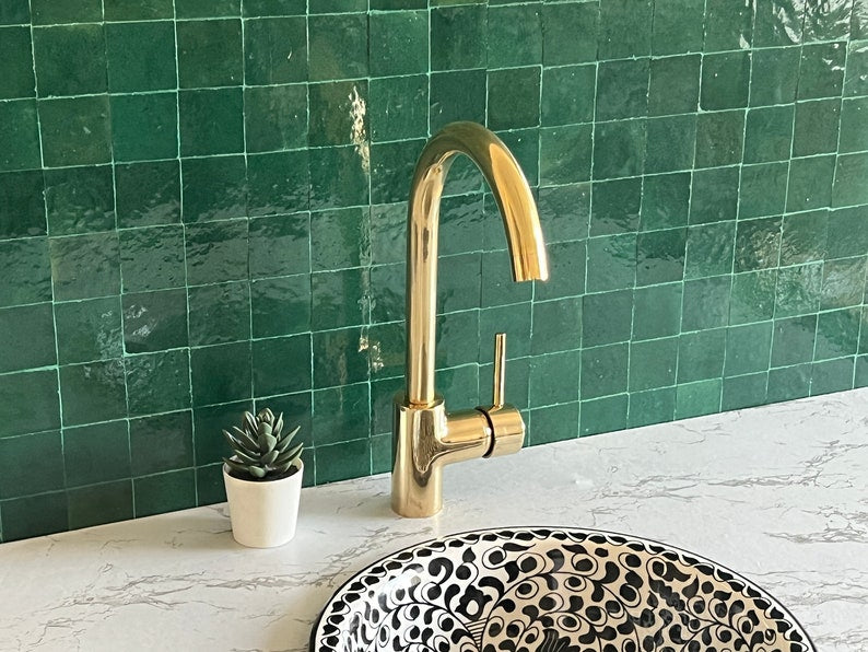 Moroccan Faucet in Unlacquered Brass - Handmade Moroccan Faucet #16