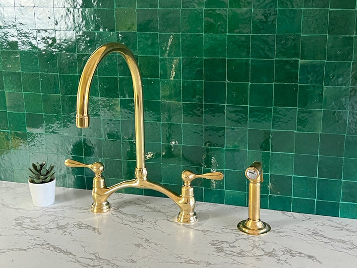 Moroccan Faucet in Unlacquered Brass - Handmade Moroccan Faucet #17