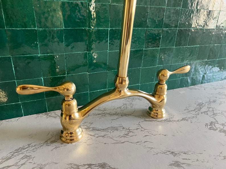 Moroccan Faucet in Unlacquered Brass - Handmade Moroccan Faucet #17