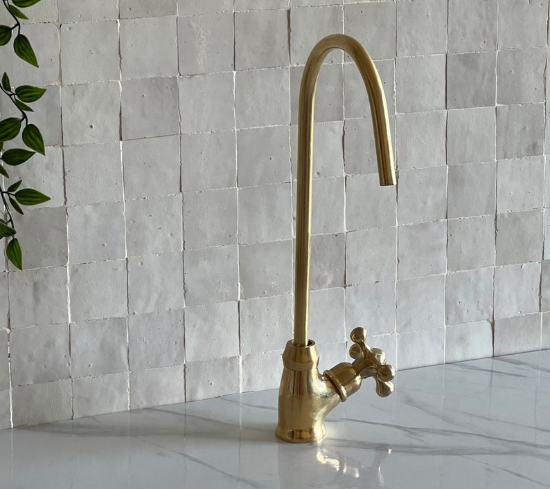 Moroccan Faucet in Unlacquered Brass - Handmade Moroccan Faucet #19