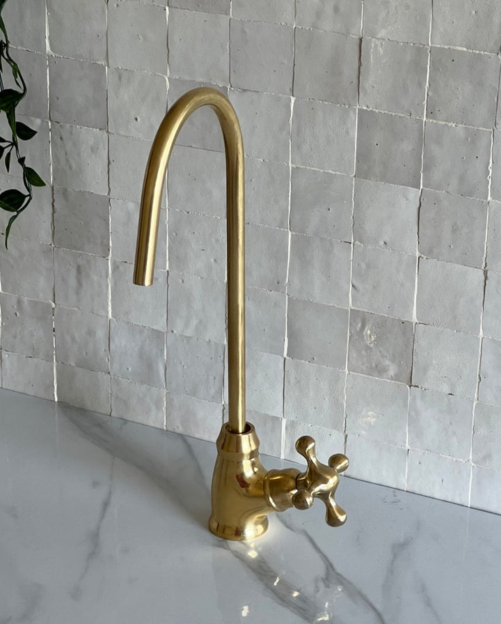 Moroccan Faucet in Unlacquered Brass - Handmade Moroccan Faucet #19