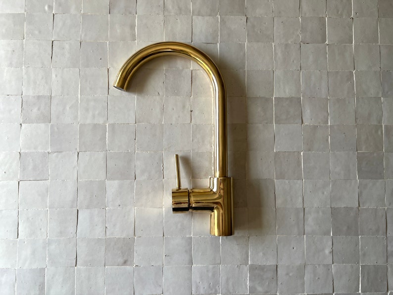 Moroccan Faucet in Unlacquered Brass - Handmade Moroccan Faucet #16