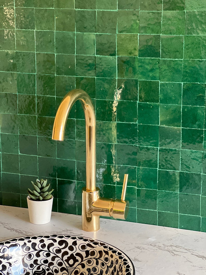 Moroccan Faucet in Unlacquered Brass - Handmade Moroccan Faucet #16