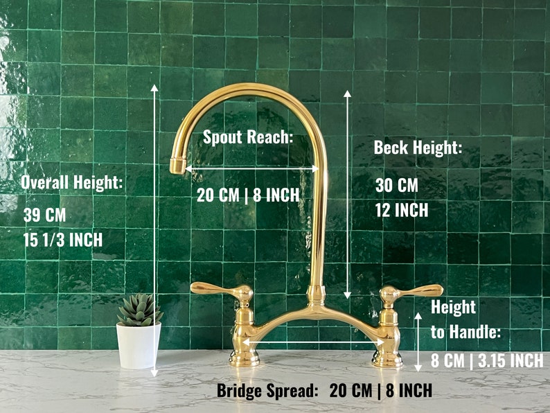 Moroccan Faucet in Unlacquered Brass - Handmade Moroccan Faucet #17